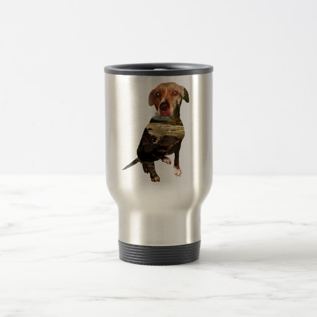 Caneca Térmica cão de dupla exposição (Centro)