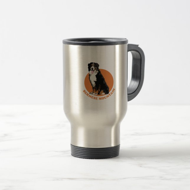 Caneca Térmica cão de montanha bernês (Frente Esquerda)