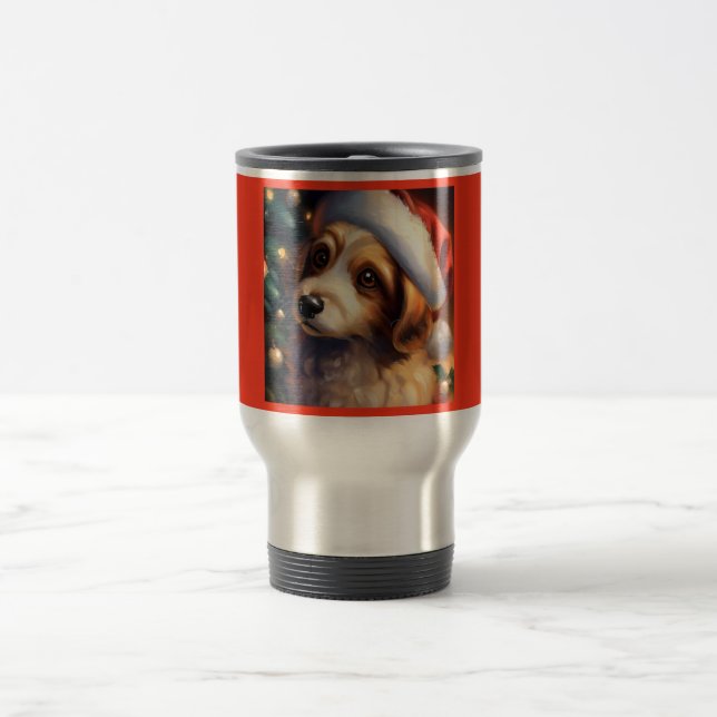 Caneca Térmica Cão de Natal 2 (Centro)