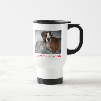 Caneca Térmica cão, eu amo meu menino do pugilista
