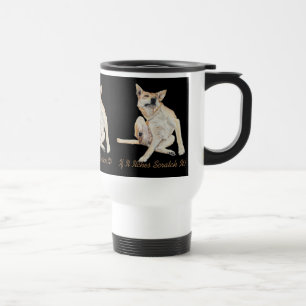 Caneca Térmica cão itchy que risca a pintura com slogan engraça