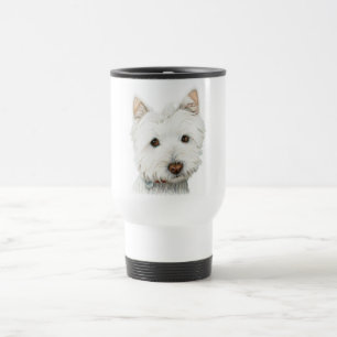 Caneca Térmica Cão Pastel de Westie