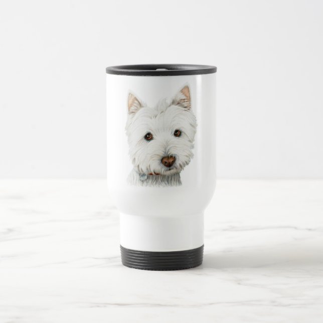 Caneca Térmica Cão Pastel de Westie (Centro)