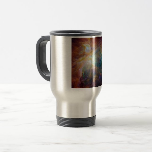 Caneca Térmica Caos no Coração de Orion Spitzer Hubble Composto (Frente Esquerda)