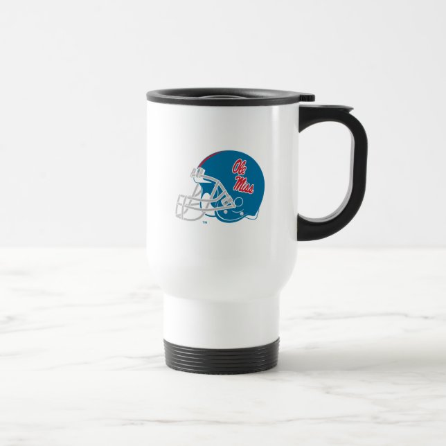 Caneca Térmica Capacete Ole Miss Futebol | Azul claro (Direita)