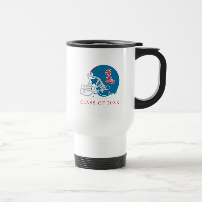 Caneca Térmica Capacete Ole Miss Futebol | Azul claro (Direita)