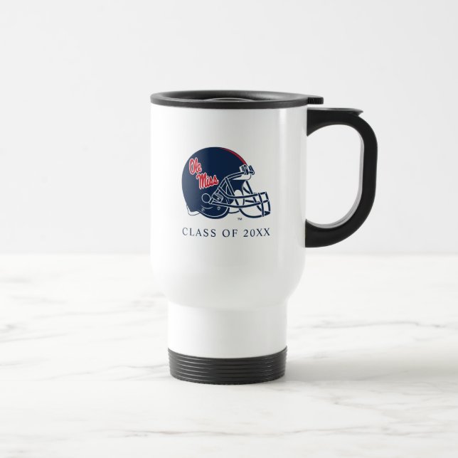 Caneca Térmica Capacete Ole Miss Futebol | Azul escuro (Direita)