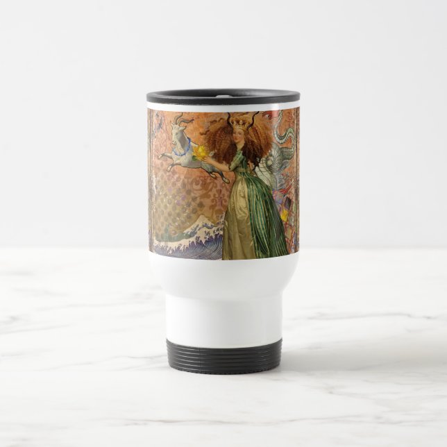 Caneca Térmica Capricórnio Mulher Cabra Brincadeira (Centro)