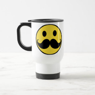 Caneca Térmica Cara retro do amarelo do bigode