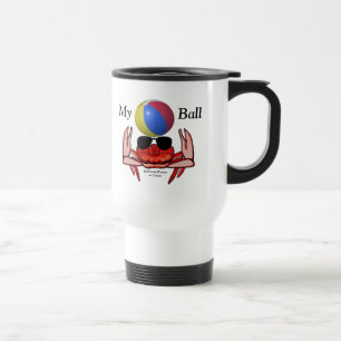 Caneca Térmica Caranguejo de Praia, Minha Bola, Mulher-Guerreira 