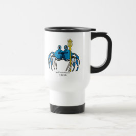Caneca Térmica Caranguejo Guerreiro Azul, MmeGuerreiroMulher no T