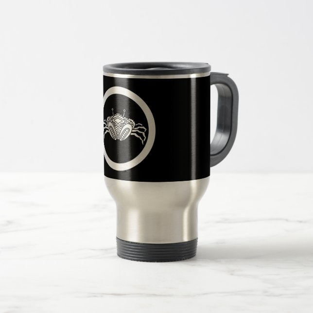 Caneca Térmica Caranguejo-marinho de frente em círculo (Frente Esquerda)