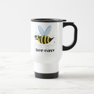 Caneca Térmica Caráter de abelha com óculos de sol do bigode Abel