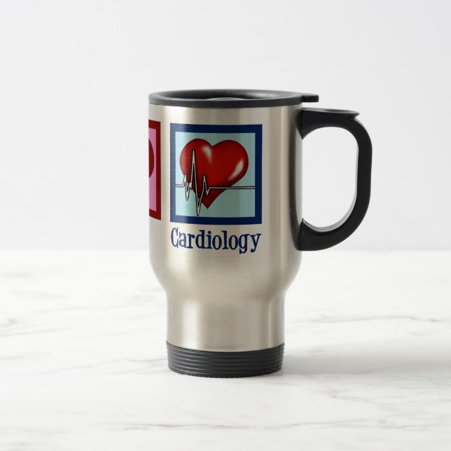 Caneca Térmica Cardiologia de Paz e Amor Cirurgião Cardíaco Batim (Direita)