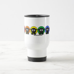 Caneca Térmica Carneiros macios anónimos do arco-íris de