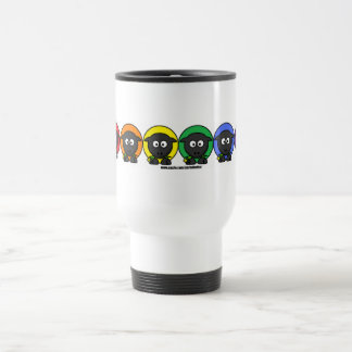 Caneca Térmica Carneiros macios anónimos do arco-íris de