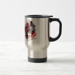 Caneca Térmica Carnival Abstrato Panman em Vermelho Branco e Pret