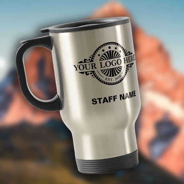 Caneca Térmica Carregamento de logotipo, Nome do Funcionarios, Pr (Criador carregado)