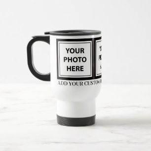 Caneca Térmica Carregar 3 Fotos e Adicionar Texto - Personalizar 
