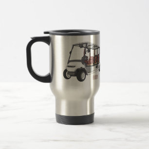 Caneca Térmica Carrinho de golfe / desenho animado de buggy de go