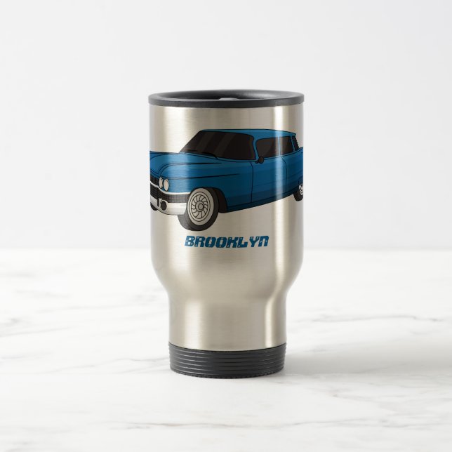 Caneca Térmica Carro clássico azul legal 1959 (Centro)
