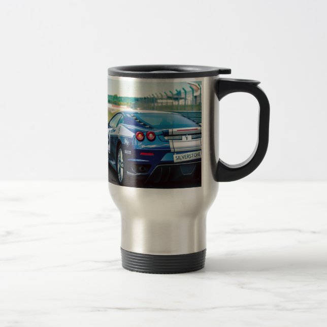 Caneca Térmica Carro de Corrida Azul (Direita)