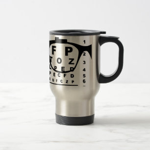 Caneca Térmica Carta de teste do olho de Blurr