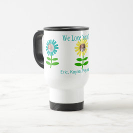 Caneca Térmica Cartão de Jardim de Fotos do Dia das Mães
