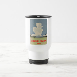 Caneca Térmica Cartaz de viagem da Ilha de Honshu, Japão