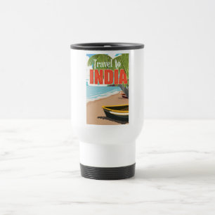 Caneca Térmica Cartaz de viagem para a Índia