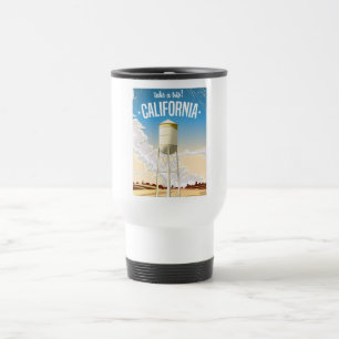 Caneca Térmica Cartaz de viagem Retro Take a Trip Califórnia