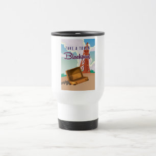 Caneca Térmica Cartaz de viagem vintage de Blackpool