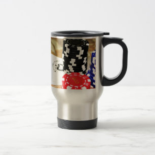 Caneca Térmica Cartões de pôquer Aces Chips Jogo de Jogo Casino