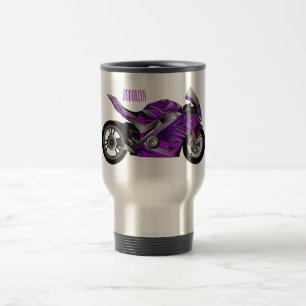Caneca Térmica Cartografia de motocicletas de esporte roxo