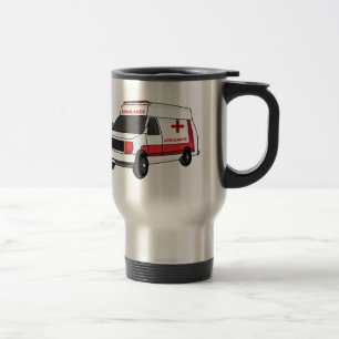 Caneca Térmica Cartoon de ambulância vermelha