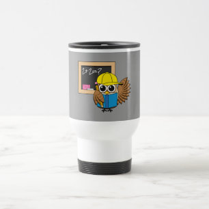 Caneca Térmica Cartoon de Coruja de Estudantes da Escola Bela