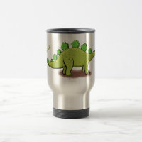 Cartoon de dinossauros de stegossauro engraçado