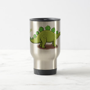 Caneca Térmica Cartoon de dinossauros de stegossauro engraçado