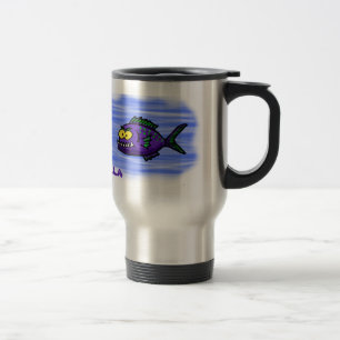 Caneca Térmica Cartoon de peixe Piranha