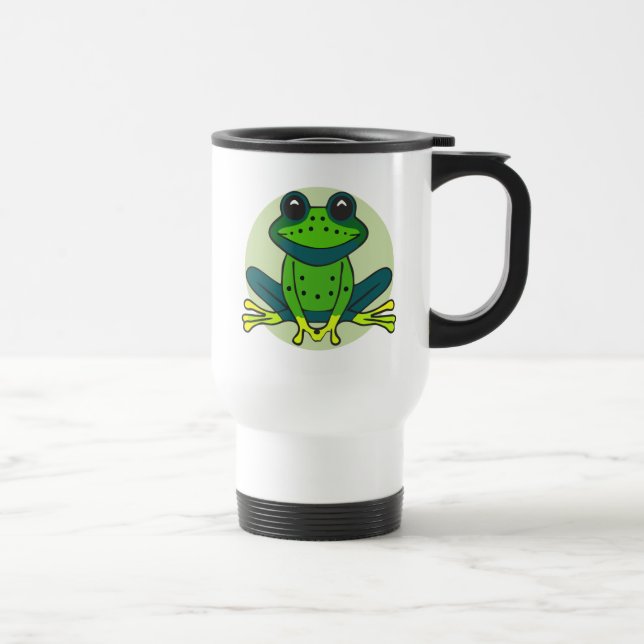 Caneca Térmica Cartoon de Sapo Verde (Direita)