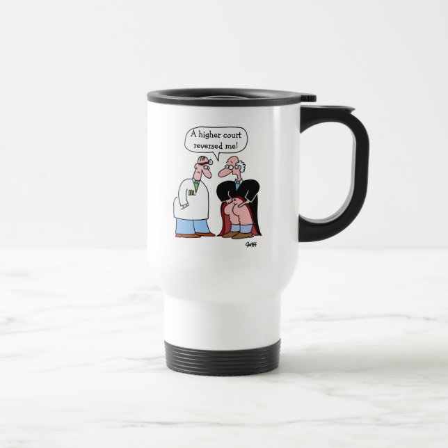 Caneca Térmica Cartoon Engraçado para Advogados (Direita)