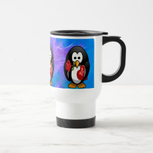 Caneca Térmica Cartoon Engraçado Pinguim Dia de os namorados Boni
