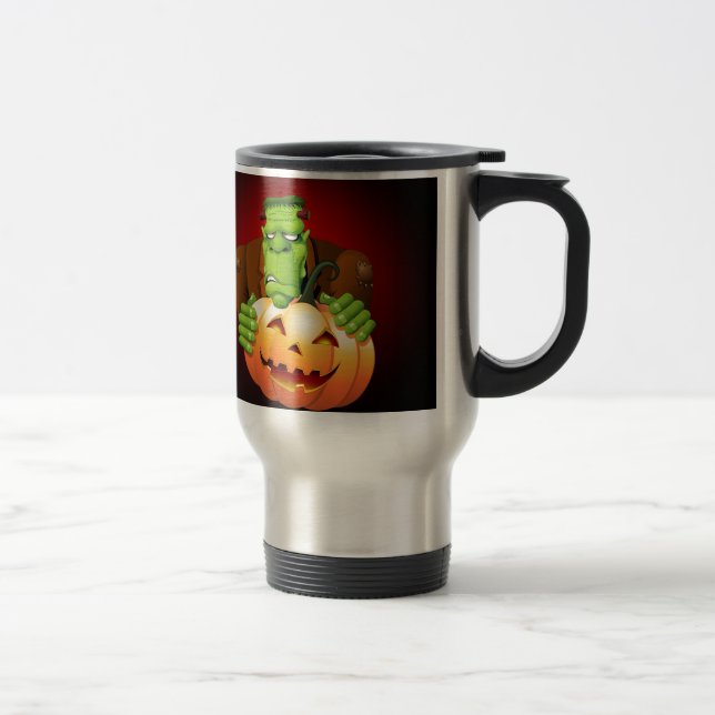 Caneca Térmica Cartoon Frankenstein Monster com Pumpkin (Direita)