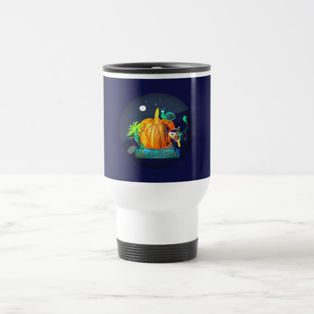 Caneca Térmica Cartoon Halloween - Pumkin e Animais Mágicos (Centro)