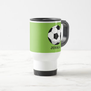 Caneca Térmica Cartoon Soccer Ball   Adicione seu nome 