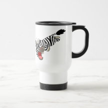 Cartoon Zebra Viagem ao trabalho Mug