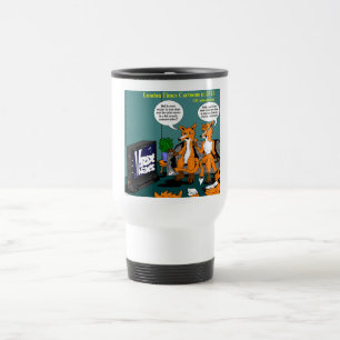Caneca Térmica Cartum Engraçado de Notícias Conservadoras