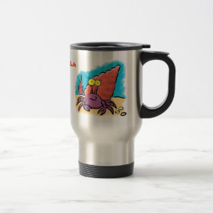 Caneca Térmica Cartum roxo engraçado e engraçado
