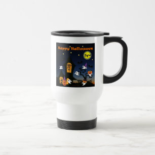 Caneca Térmica Casa Assombrada Feliz Halloween