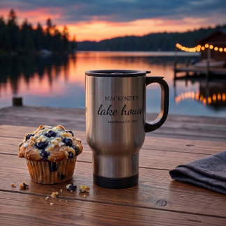 Caneca Térmica Casa de Lago Chic Tipografia Personalizada